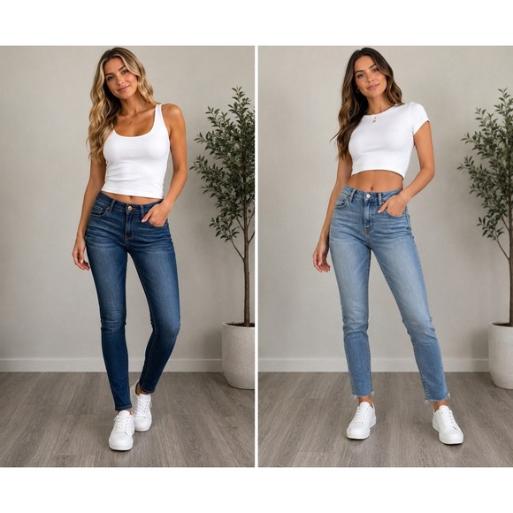 American Eagle Outfitters Denim - American Eagle Outfitters Womens Blue  Skinny & Jegging Jeans Size 2 Lot Of 2